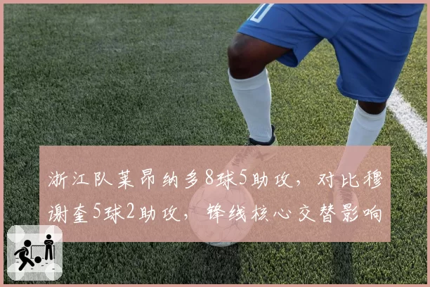浙江队莱昂纳多8球5助攻，对比穆谢奎5球2助攻，锋线核心交替影响战绩
